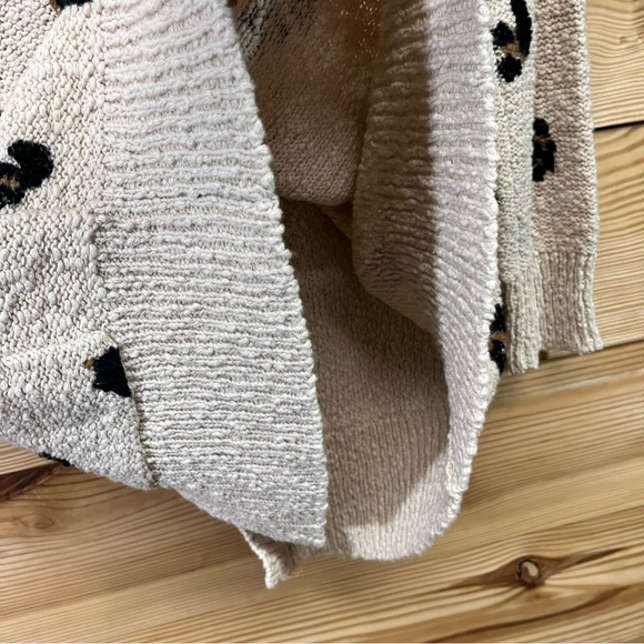 Foxcroft Nikita Cardigan Sweater Medium Leopard Beige Black 100% Cotton NWT - Picture 14 of 16